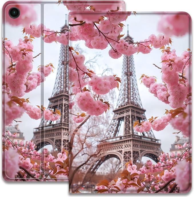 Case for Samsung Galaxy Tab A11 + Plus/A9 + Plus 11 Inch 2025/2023 Ultra-Thin Multi-Angle Protective Cover with Auto Sleep/Wake Black Cat and the Blue Flower