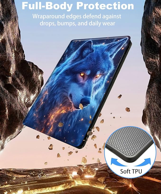 Case for Samsung Galaxy Tab A9 8.7-Inch 2023 Slim PU Leather Stand Cover with Auto Wake/Sleep Multi-Angle Viewing &amp Shockproof Adorable Bear
