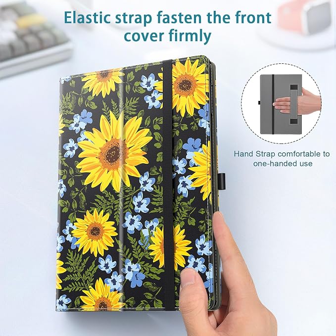 Case for All-New Amazon Fire HD 10 Tablet (13th/11th Generation 2023/2021 Release) 10.1 - Slim Folding Stand Cover with Auto Wake/Sleep Hand Strap &amp Stylus Pen Holder Black Cat