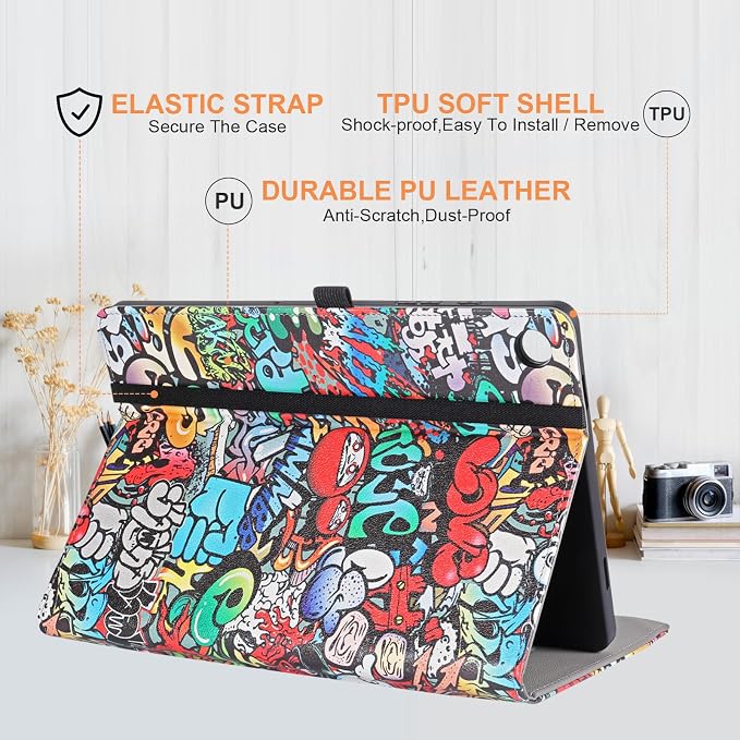 for Samsung Galaxy Tab A9 Plus Case Multiangle Stand for Samsung Tab A9 Plus Tablet Case 11 Inch SM-X210/SM-X216/SM-X218Black
