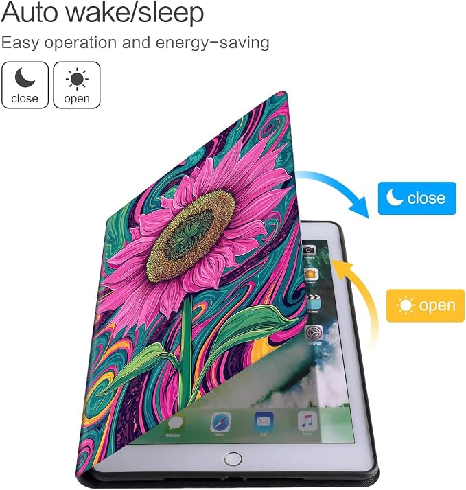 DEGDFSGR for Amazon Fire HD 10 Tablet 10 Plus Tablet Case (13th/11th Generation 2023/2021 Release) with Adjustable StandAuto Sleep/Wake for Kindle Fire 10 Case 10.1 inchAmerican Flag Sunflower Cross