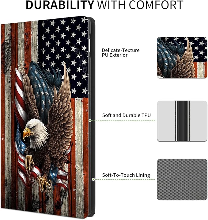 FUYOCWE for iPad Pro 13 Inch Case (M47th Generation2024 Model A2925A2926A3007)PU Leather Slim Folding Stand Case for iPad 13 7th GenAuto Sleep Wake Cover -A Dream Catcher Wolf