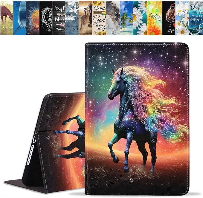 Case for Samsung Galaxy Tab A 8.0 2019 (SM-T290/T295/T297) Slim Lightweight PU Leather Stand Cover with Auto Wake/Sleep for Galaxy Tab A 8.0 Inch Abstract Watercolor Art Dogs