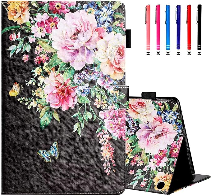 Case for Kindle Fire HD 10 &amp Fire HD 10 Plus 13th/11th Generation 2023 2021 | Synthetic Leather Flip Folio Stand Cover with Auto Wake/Sleep for Kindle Fire HD 10 &amp Fire HD 10 Plus Beach