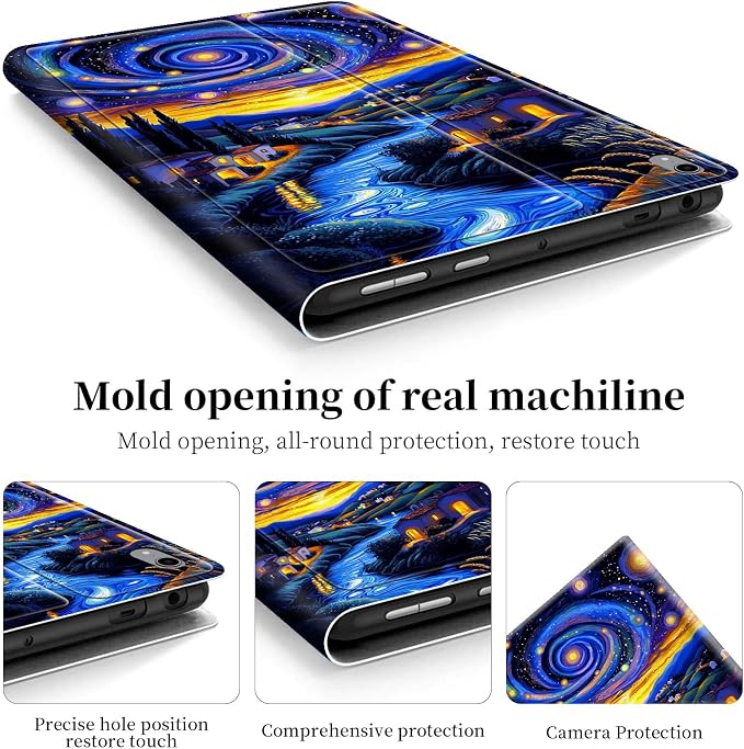 Case for iPad (A16) 11th Generation 11 Inch 2025/ iPad 10th Generation 10.9 Inch 2022 CaseHybrid Slim Multi-Angles Stand Auto Wake/Sleep Cover-Beach Sunset