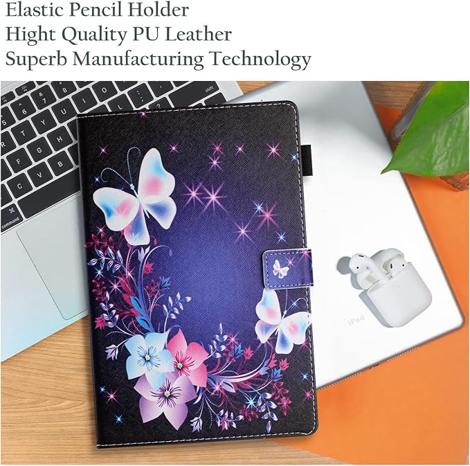 Fancity Case Fits Samsung Galaxy Tab A9/A11 Plus 11” 2025/2023 X210/X216 | Premium PU Leather Cover with Multi-Angles Pencil Holder Smart Wake Sleep for Galaxy Tab A9 A11 Plus X218 Beach