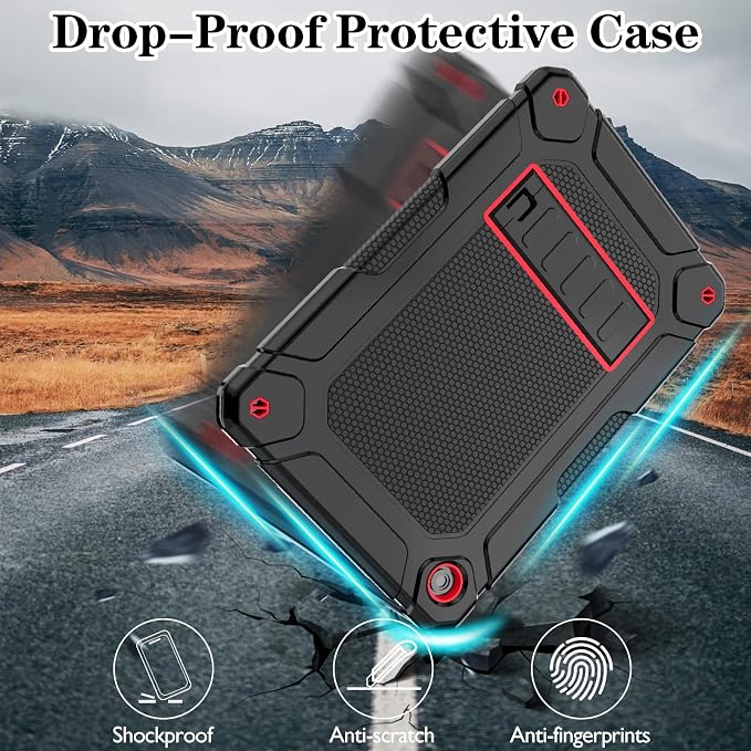 BMOUO Case for Samsung Galaxy Tab A11+ Plus/A9+ Plus 11 Inch 2026/2024 Heavy Duty Shockproof Rugged High Impact Protective Galaxy Tab A11 Plus/A9 Plus Case Black
