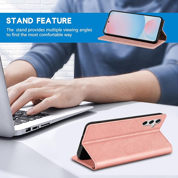 ZZXX for Samsung Galaxy S25 Wallet Case with [RFID Blocking] Card Slot Stand Strong Magnetic Leather Flip Fold Protective Phone Case for Samsung Galaxy S25 Case Wallet(Black-6.2 inch)