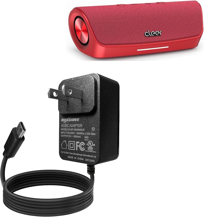 BoxWave Charger Compatible with Cleer Scene - Wall Charger Direct (15W) Rapid Charge Your Device with Built-in 3ft Cable