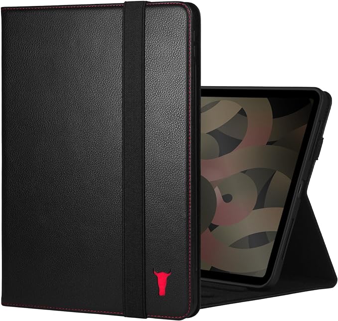 TORRO Case Compatible with iPad Air 11 M4 (2026) M3 (2025) &amp M2 (2024) and iPad Air 5th / 4th Gen - Leather Folio Cover Stand Apple Pencil Charging Auto Wake/Sleep (Black)