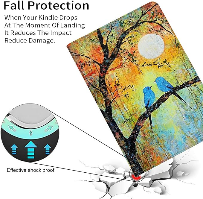 Case for Kindle Scribe 10.2 Inch (2022 Released) PU Leather Cover with Auto Sleep Wake for 10.2 Kindle Scribe Alpaca with Glasses