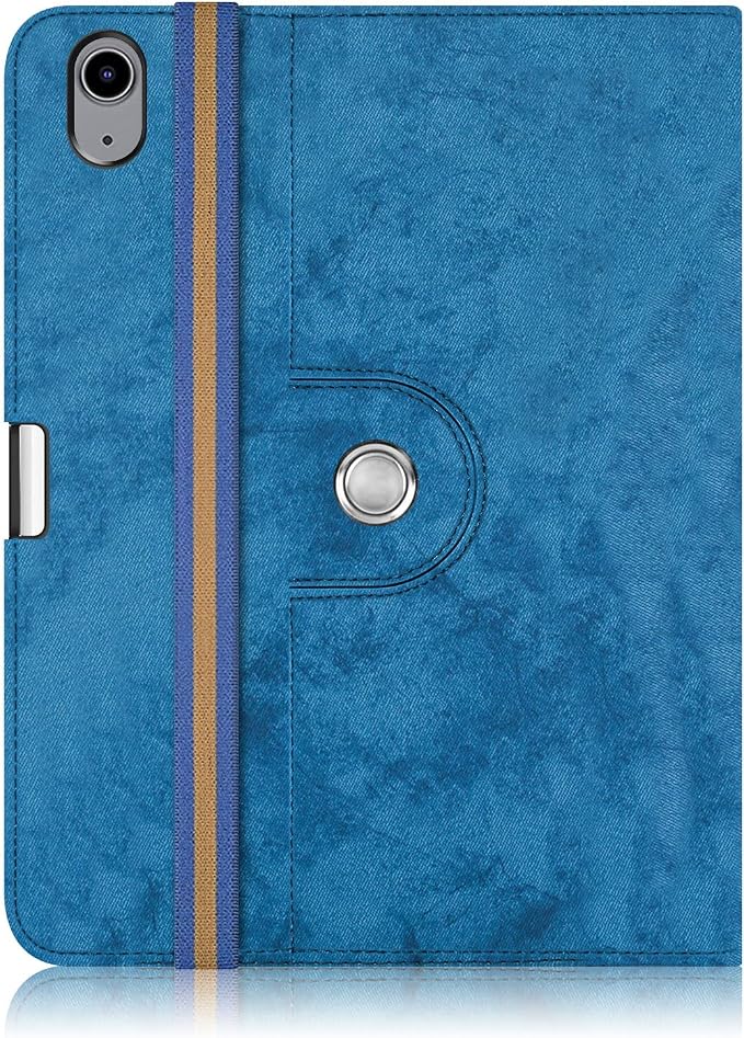 for iPad 10th Generation Case 10.9 inch 2022 with Pencil Holder PU Leather Smart ipad 11th A16 11inch Cover Model: A2696 /A2757 / A2777 Auto Sleep/WakeBlack