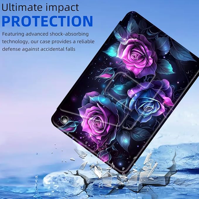 for Amazon Fire Max 11 2023 Release Table Case 11'' Rotating Auto Wake Sleep Leather Table Case for Amazon Fire Max 11 2023 Release Stand Bird Flowers Design for Woman Man