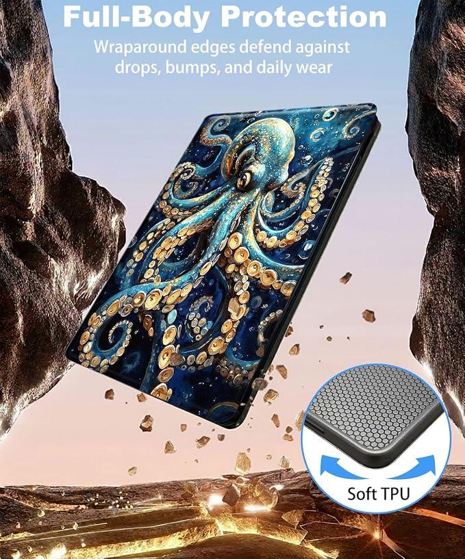 for iPad 11th Generation (A16 2025) 11 / iPad 10th Gen 10.9 2022 Case 360° Rotating PU Leather Stand Cover with Auto Sleep/Wake Shockproof TPU Backl Two Dragons Fighting
