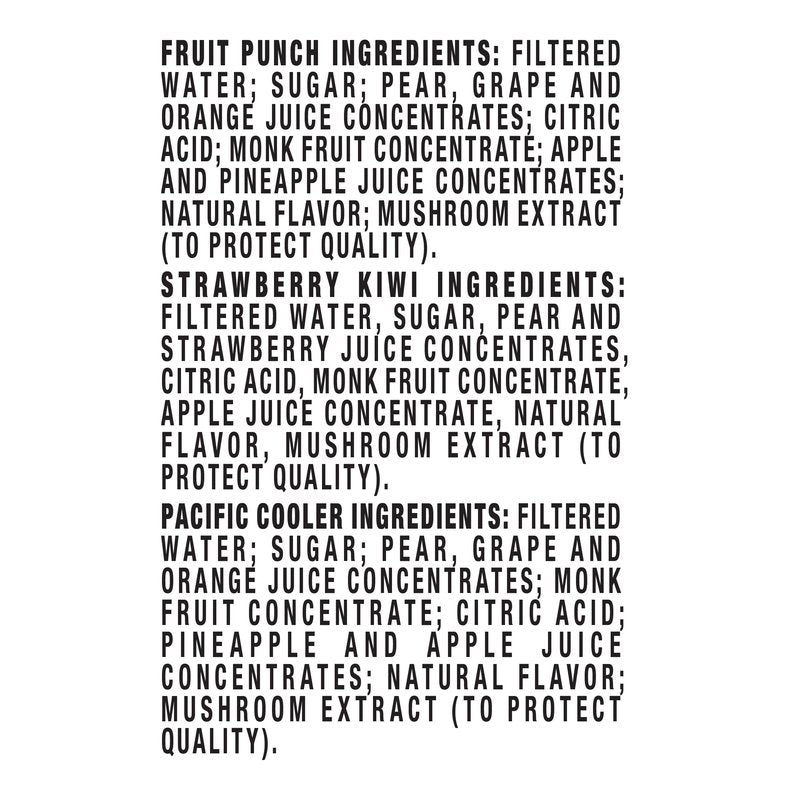 Capri Sun Flavored with Other Natural Flavor Juice Drink Blend, 30 Pouches, for School Lunches and On-the-Go Hydration, Fruit Punch, Strawberry Kiwi & Pacific Cooler, All Natural Ingredients, 6 fl oz