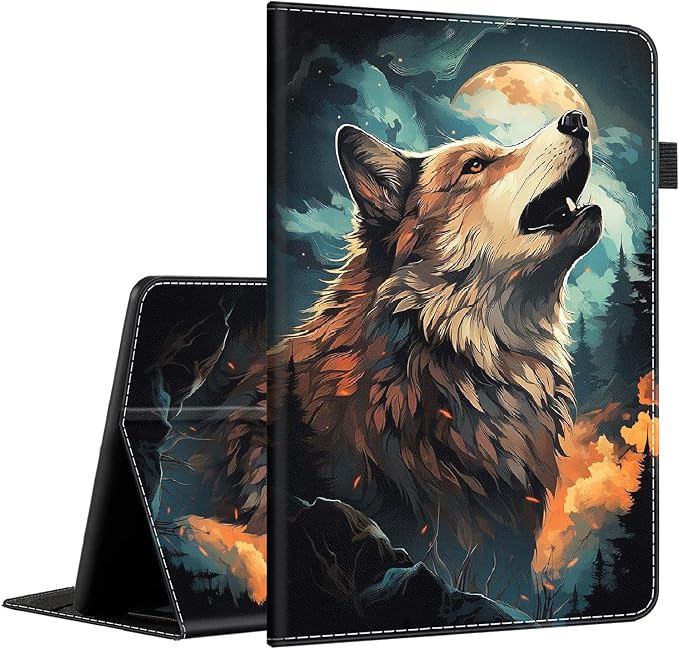 Case for Amazon Kindle Fire Max 11 Case (13th Gen 2023 Release) 11，Slim Fit Foldable Standing Cover Case with Auto Sleep/Wake for Fire 11 Max Tablet，Skull and Fire