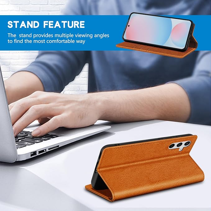 ZZXX for Samsung Galaxy S25 Wallet Case with [RFID Blocking] Card Slot Stand Strong Magnetic Leather Flip Fold Protective Phone Case for Samsung Galaxy S25 Case Wallet(Black-6.2 inch)