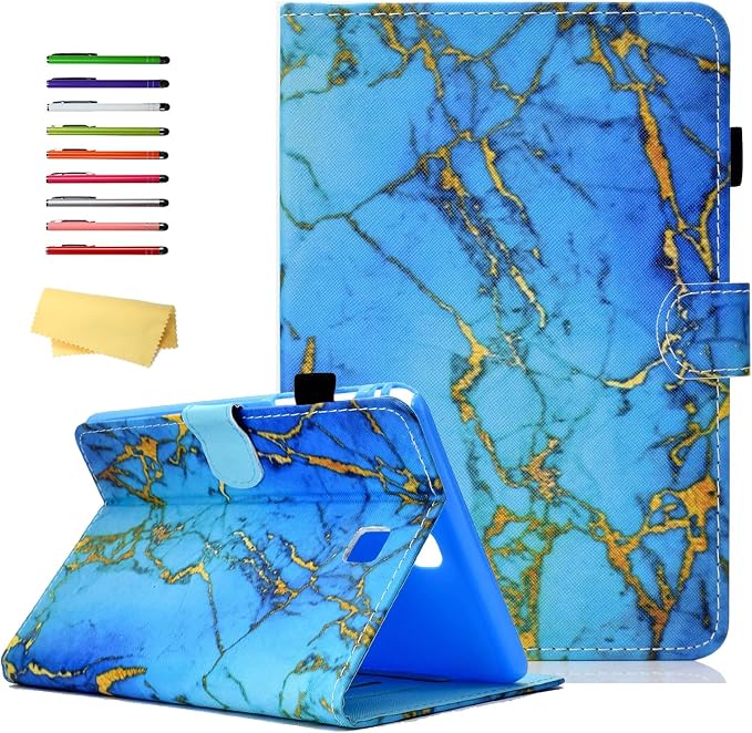 Case for Samsung Galaxy Tab A 8.0 inch Tablet Case 2015 (Model SM-T350/T355/P350/P355) with Pencil Holder [Auto Sleep/Wake] Stand Folio PU Leather Shockproof Cover Magnetic Smart WalletNight