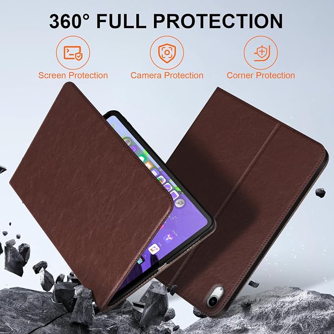 Case for 10.2-inch iPad 7th/8th/9th Gen (2019-2021 | Microfiber Leather ，Shockproof Smart Cover | Adjustable Stand | Auto Wake/Sleep | Multiple View Angles | Black