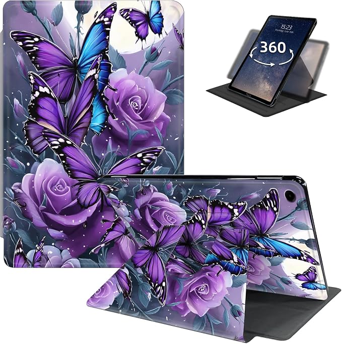 for Samsung Galaxy Tab A9 Plus Case 11 Inch 2024 2023 (SM-X210/X216/X218)360 Degree Rotating Smart Cover Case with Auto Sleep/Wake-Beautiful Highland Cow
