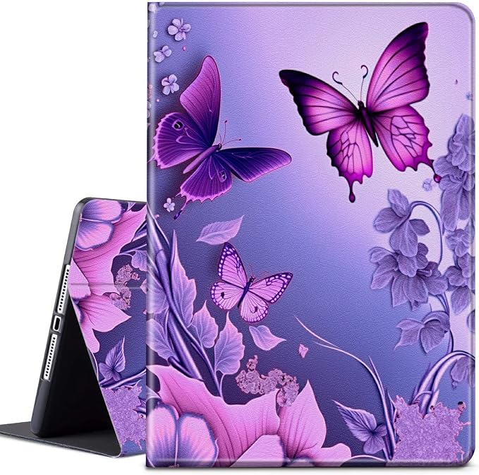 Case for Samsung Galaxy Tab A9 Plus 2023/A11 Plus 2025 11 inch Lightweight Protective PU Leather Smart Stand Cover with Auto Wake Sleep Tablet Case Cover - American Flag &amp Fish