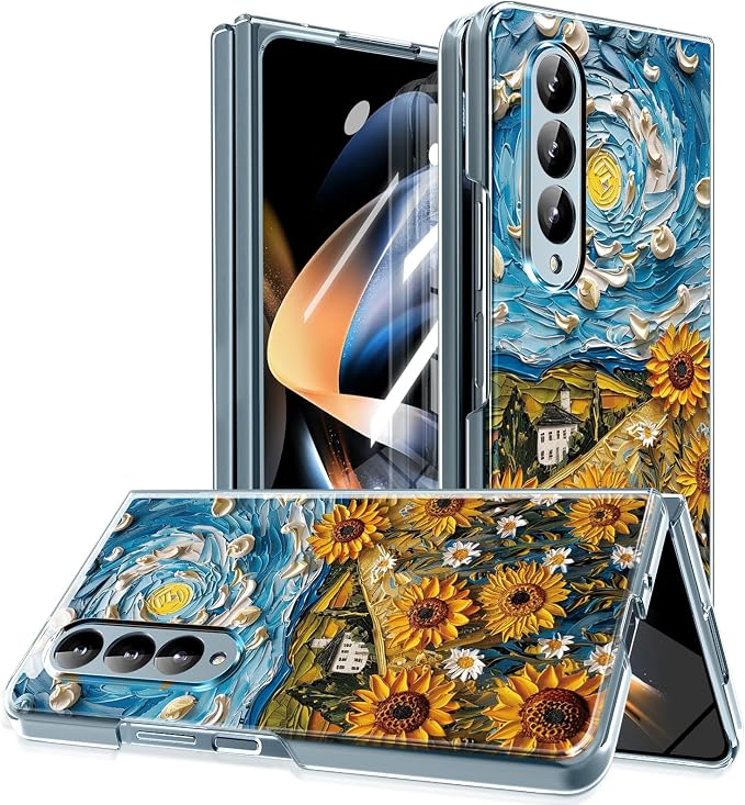 for Galaxy Z Fold4 CaseBuilt-in Magnet CircleWireless Charging | Military-Grade Shockproof case Cover for Samsung Galaxy Z Fold4Anagallis