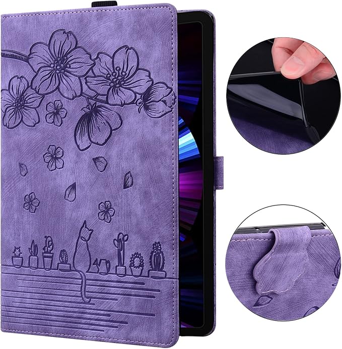 Case for Honor MagicPad 3 Pro 12.3 12.3 2026Multi-Angle Viewing PU Leather Folio Stand Cover with Pencil HolderShockproof Protective Case for Honor MagicPad 3 Pro 12.3 2026Rose Red