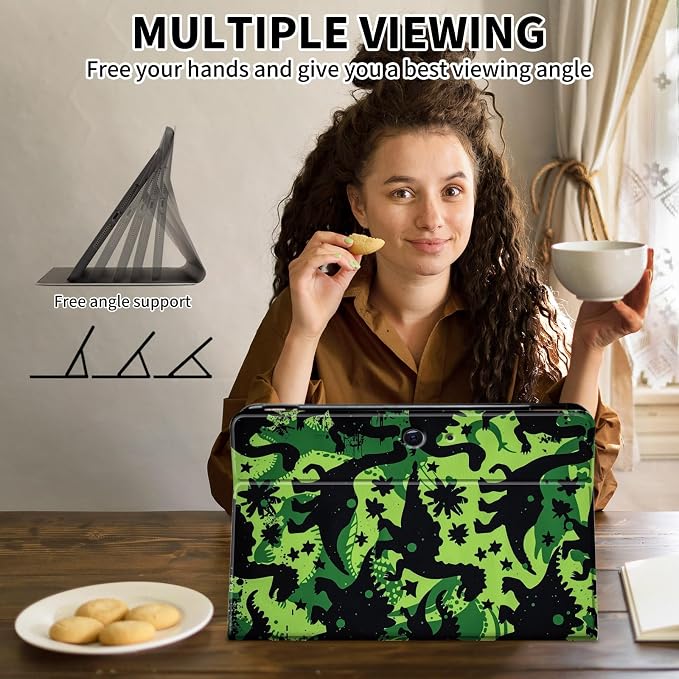 Case for Microsoft Surface Pro 11/10 / 9 13 InchPU Leather Cute Slim Folio Adjustable Stand Cover Case for Surface Pro 11th Edition AIAutumn Red Forest