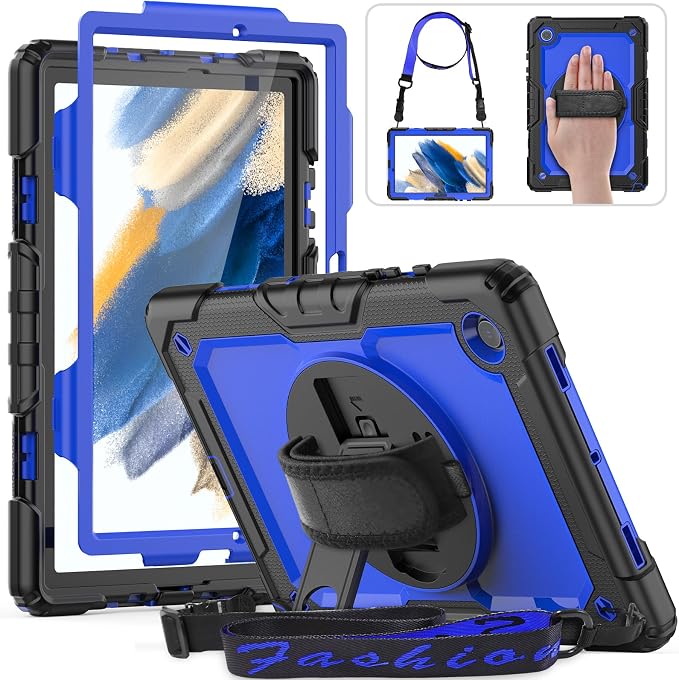 HXCASEAC Case for Samsung Galaxy Tab S6 Lite 10.4 inch Protective with Screen Protector/Hand Strap/S Pen Holder Shockproof S6 Lite Tablet Case 2024/2022/2020 SM-P610 SM-P613 SM-P620 - Black