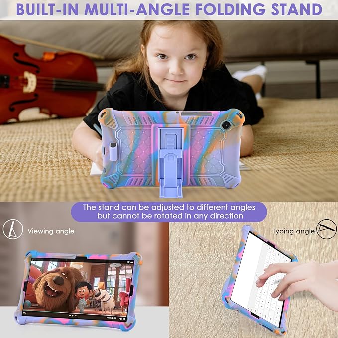 DETUOSI Compatible with Samsung Galaxy Tab A11 8.7 inch 2025 with Shoulder Strap &amp Stylus Pen Soft Silicone Multi-Angle Cover for Samsung Galaxy Tab A9 8.7 inch 2023 Black