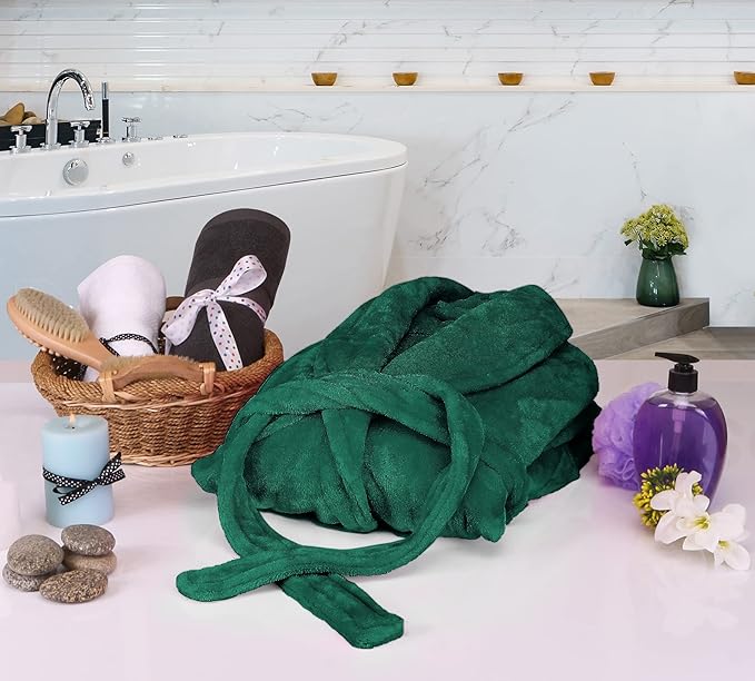 NY Threads Premium Womens Robe, Plush Fleece Long Bath Robe for Women, Fluffy Soft Women's Bathrobe