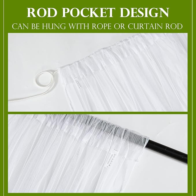 RYB HOME Outdoor Mosquito Net for Porch/Patio/Canopy/Gazebo