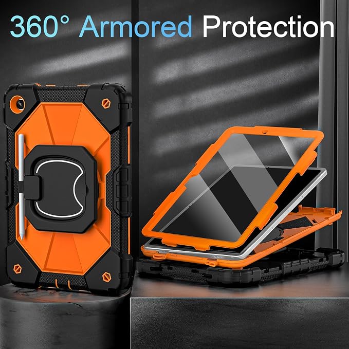 Auizotl Case for Samsung Galaxy Tab A11+/A9+ Plus 11 Inch with Screen Protector/Rotating Stand/Pen HolderMilitary Grade Shockproof Cover for Galaxy Tab A11 Plus /A9 Plus CasesBlack