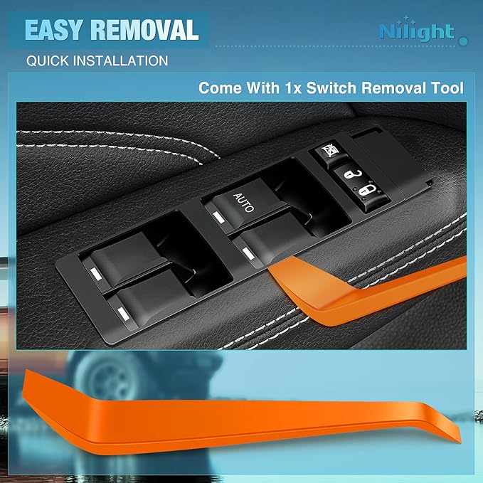 Nilight Power Master Window Switch Compatible with 2011 2012 2013 Chrysler 200 2007-2010 300 Sebring & Dodge Charger 2008-2013 Avenger 2006-2009 Mitsubishi Raider 2010 Ram Dakota Windows Switches