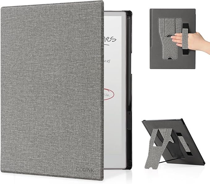 CoBak Stand Case for Remarkable Paper Pro Tablet 11.8 with Hand Strap | Auto Sleep/Wake Folio Lightweight Protective Cover with Pen Holder and Nibs Holder for 11.8 inch 2024 Released (Notebook)