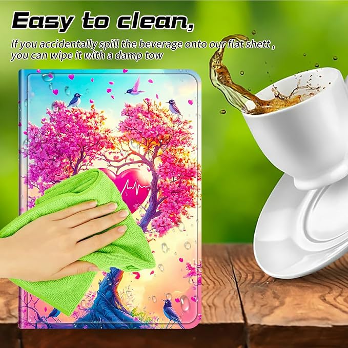 for Walmart Onn 10.1 2024 Onn 10.1 Gen 4 Universal Tablet Case 360 Degree Rotating Kickstand Protective Stand Case with Multiple Viewing PU Leather Shell Case Black Book Cat