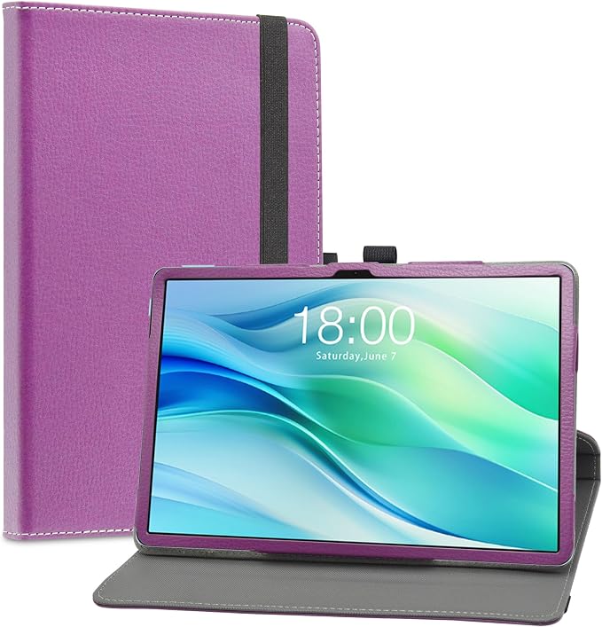 LiuShan for TECLAST P50 CaseDOOGEE U11 Case，U11 PRO Case，360 Degree Rotation Stand PU Cover for 11 TECLAST P50 2024/TECLAST P50S/DOOGEE U11/U11 PRO Tablet(Not Fit TECLAST P50 2025)Black