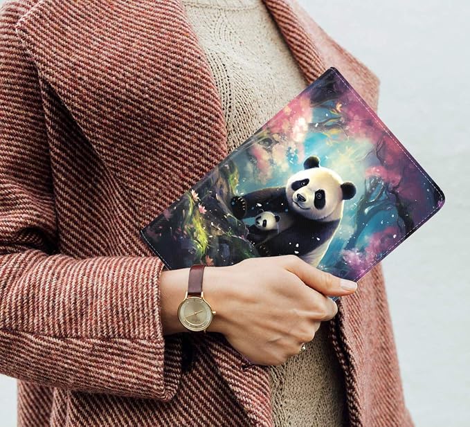 Case for Samsung Galaxy Tab S10 Plus 2024/ S9 Plus/ S9 FE Plus 5G 12.4 Inch 2023 Slim PU Leather Stand Folio Cover with Auto Wake Sleep Abstract Paint Dogs