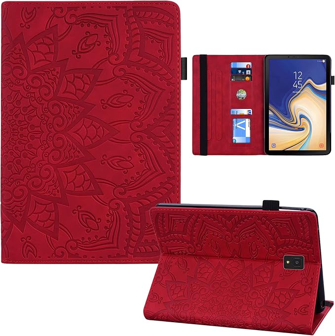 Galaxy Tab S4 10.5 2018 Case RASUNE PU Leather Card Slot Multi-Angle Stand Cover with Auto Sleep/Wake Protective Folio Case for Samsung Galaxy Tab S4 10.5 2018 Model SM-T830/T835/T837 -Black