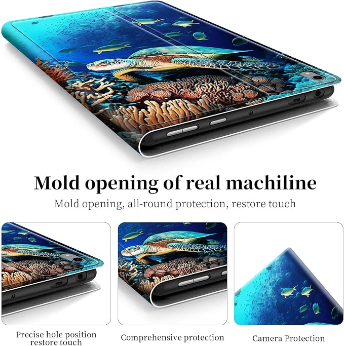 Case for iPad (A16) 11th Generation 11 Inch 2025/ iPad 10th Generation 10.9 Inch 2022 CaseHybrid Slim Multi-Angles Stand Auto Wake/Sleep Cover-Beach Sunset