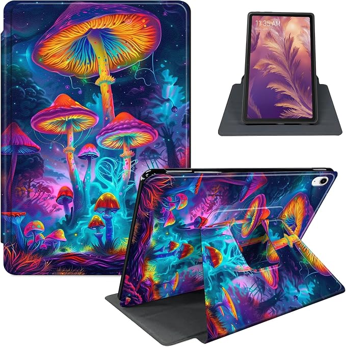 for iPad 11th Generation (A16 2025) 11 / iPad 10th Gen 10.9 2022 Case 360° Rotating PU Leather Stand Cover with Auto Sleep/Wake Shockproof TPU Backl Two Dragons Fighting