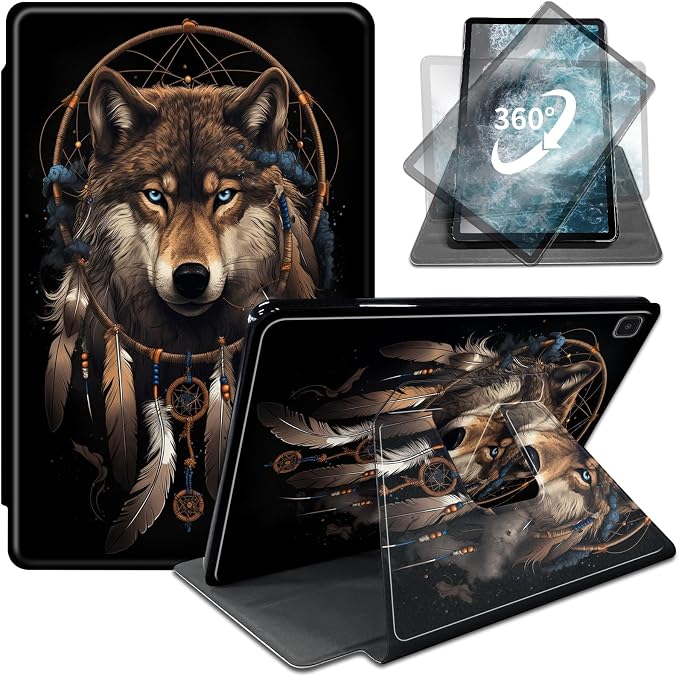for Samsung Galaxy Tab S6 (10.5 inch) Tablet 2019 release-360 Degree Rotating Stand PU Leather Cover with Auto Wake/Sleep + S Pen HolderArt Butterfly