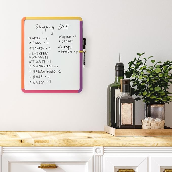 Mr. Pen- Dry Erase Board, 14” x 11” with a Black Dry Erase Marker, Small Mini White Board for Students