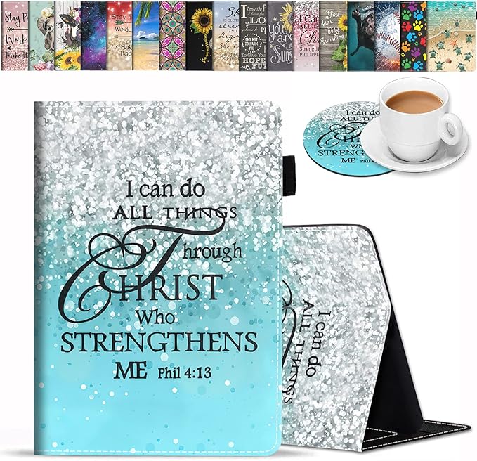 Case for All-New Amazon Kindle Fire HD 8/Fire HD 8 Plus Tablet (12th/10th Generation 2022/2020 Release) - Premium PU Leather Cover with Auto Sleep Wake Bible Verse Jeremiah 29:11