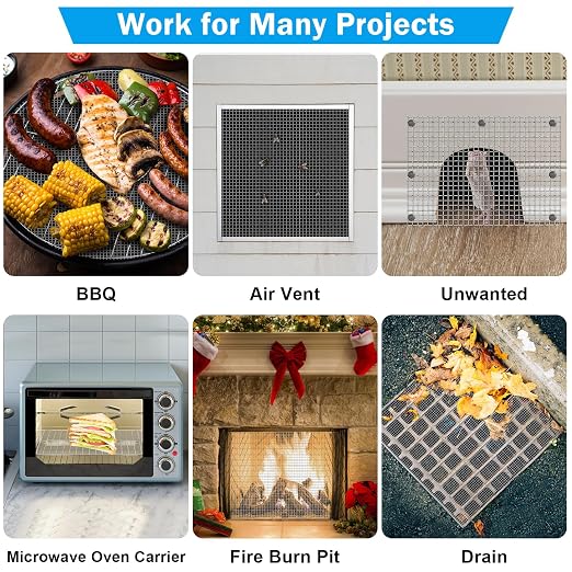 Valchoose 1 Piece Metal Woven Mesh Screen 14.6 X 11.4 in, 4.5mm Hole 5 Mesh