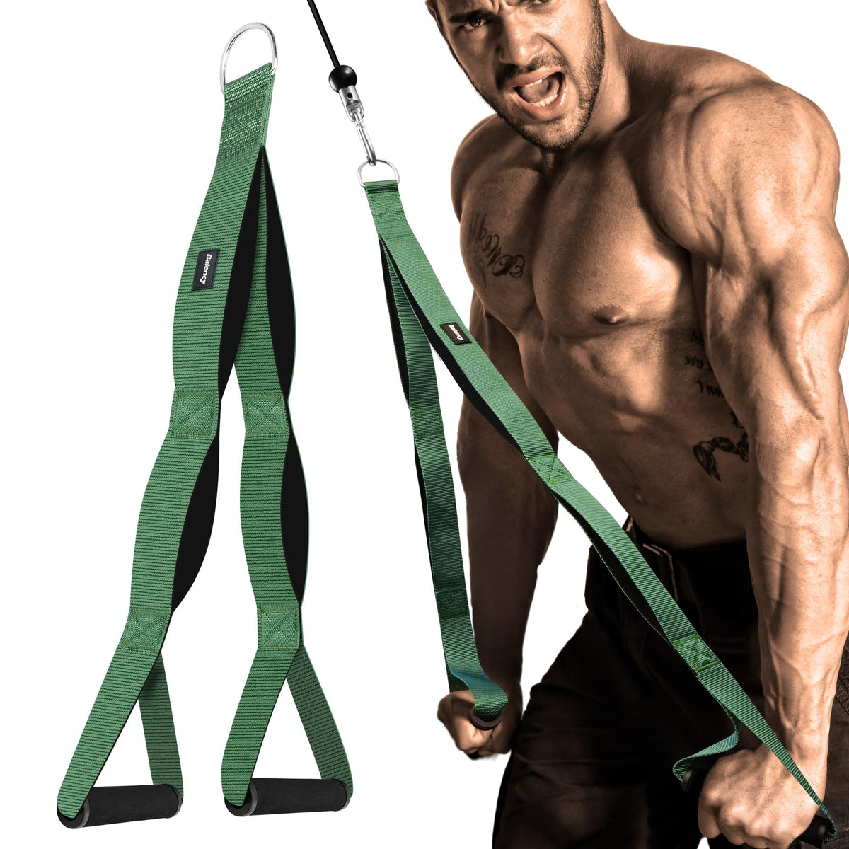 Balency Tricep Rope Cable Attachment Handles, Tricep Pull Down Attachment