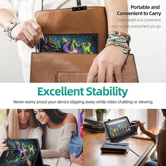 Case Cover for Amazon All-New Kindle Fire 7 Tablet (2022 Release-12th Generation) Latest Model 7 Slim Folding Stand Cover with Auto Wake/Sleep Dancing Skeleton in Mexican Costume