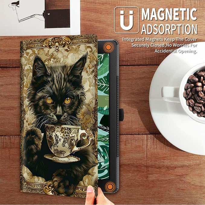 FUYOCWE for iPad Pro 13 Inch Case (M47th Generation2024 Model A2925A2926A3007)PU Leather Slim Folding Stand Case for iPad 13 7th GenAuto Sleep Wake Cover -A Dream Catcher Wolf