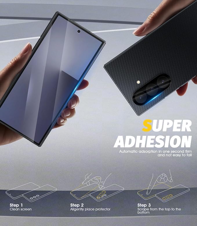 Orzero 6 in 1 Compatible for Samsung Galaxy Z TriFold 2 Pack TPU Inner Screen Protector + 2 Pack Glass Front Screen Protector + 2 Pack Glass Camera Lens Protector HD Bubble-Free Anti-Scratch
