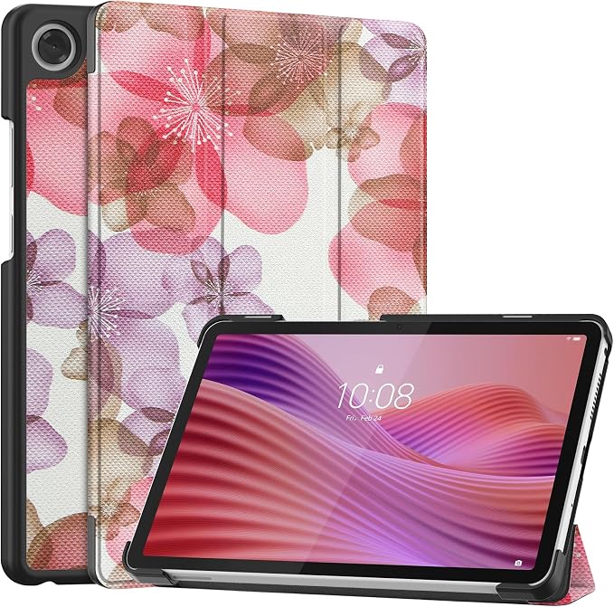 Smart Case for Lenovo Tab One / K9 8.7 Inch 2025 TB305XU/TB305FU Lightweight Trifold Stand Cover Auto Wake Sleep Blackish Green